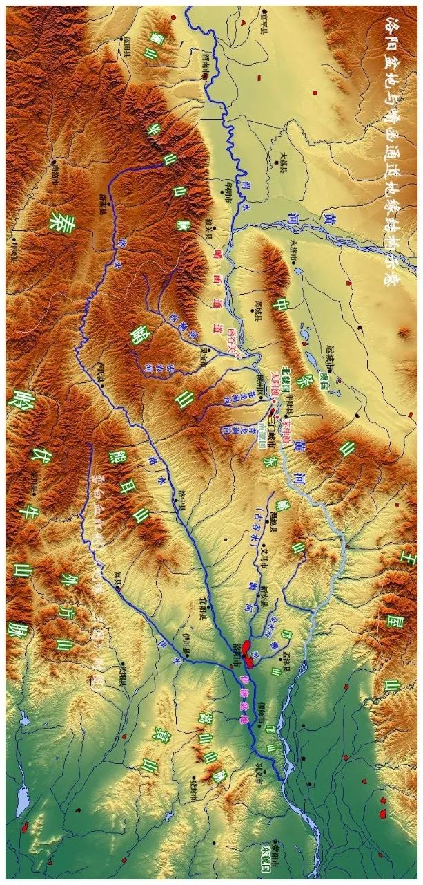 崤山山脉地图图片