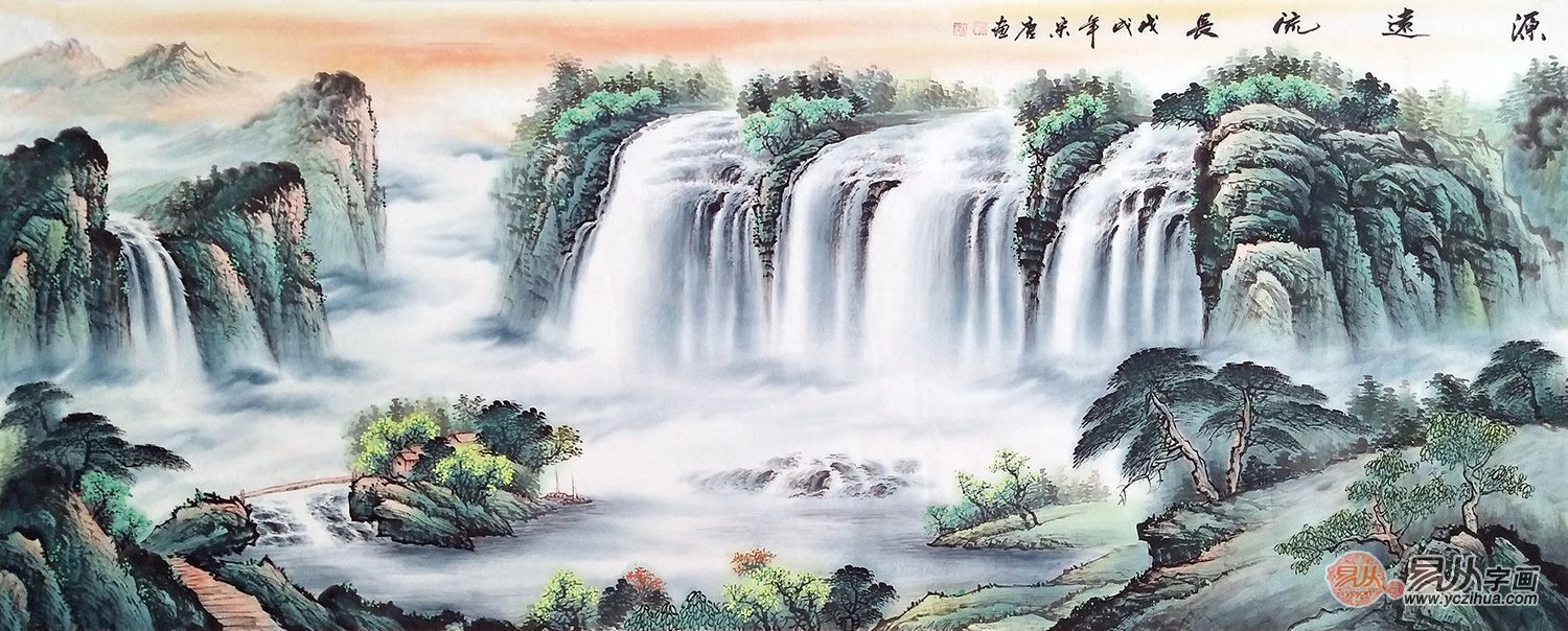 客厅挂画好帮手 这些山水画极有韵味