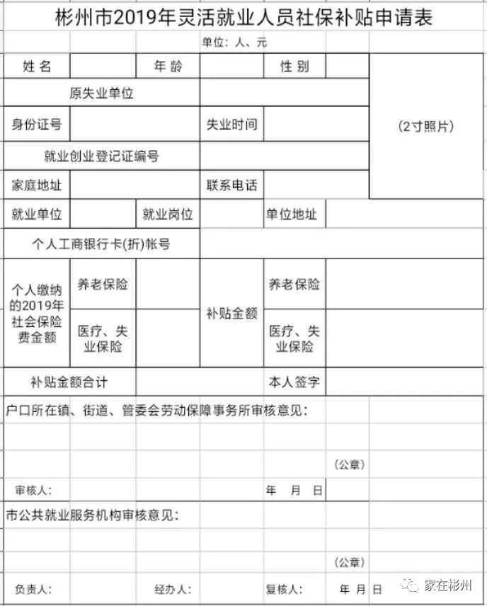 彬州市關於4050靈活就業人員社保補貼辦理的公告