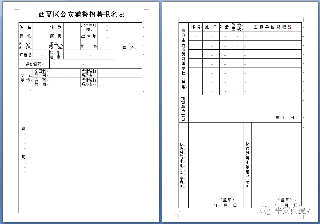 抓緊報名!寧夏公安分局招聘輔警人員!