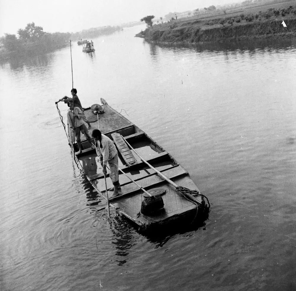 【1974年,东亭公社召开积肥现场会,妇女罱河泥】【1982年,东亭春雷