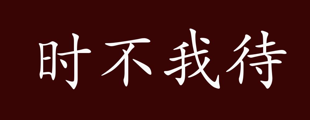 原创时不我待的出处释义典故近反义词及例句用法成语知识