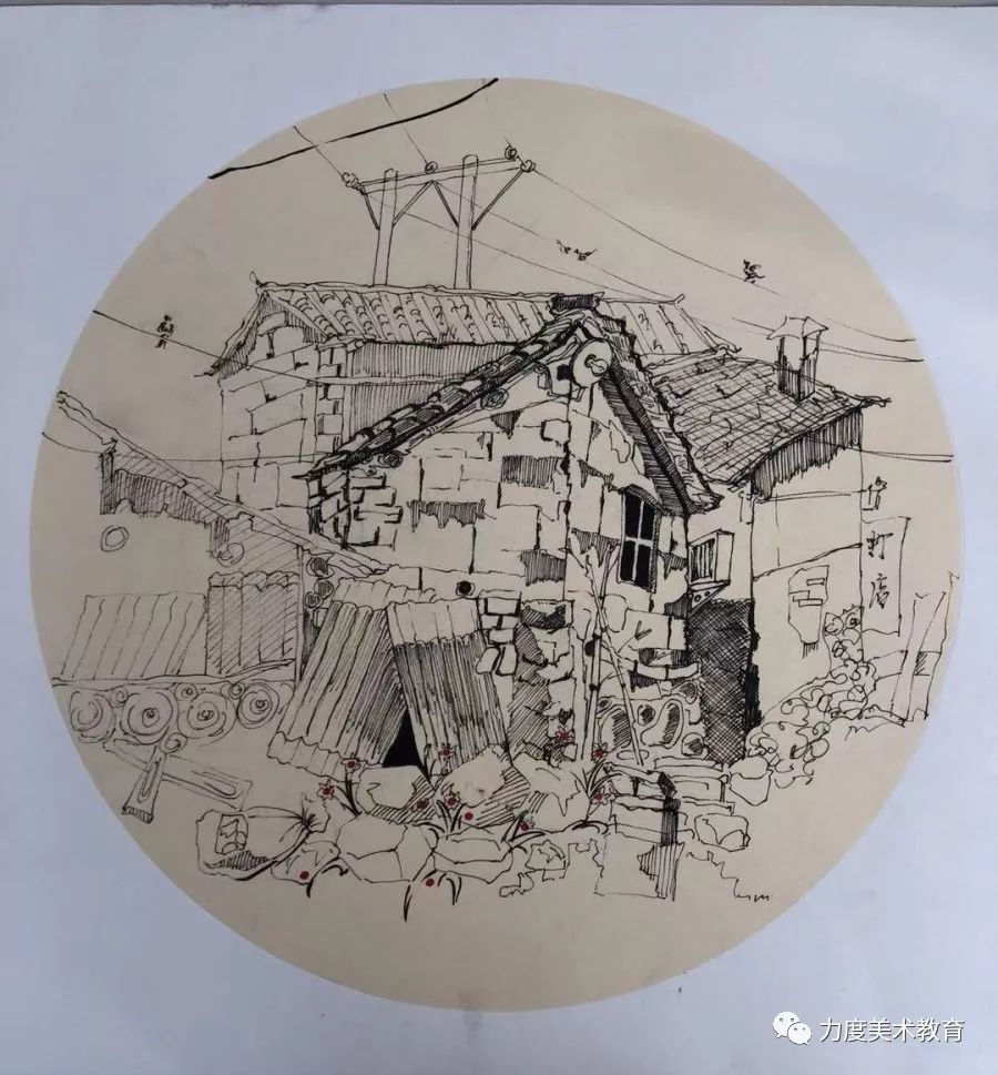 力度美术学校太行山风景速写作品展