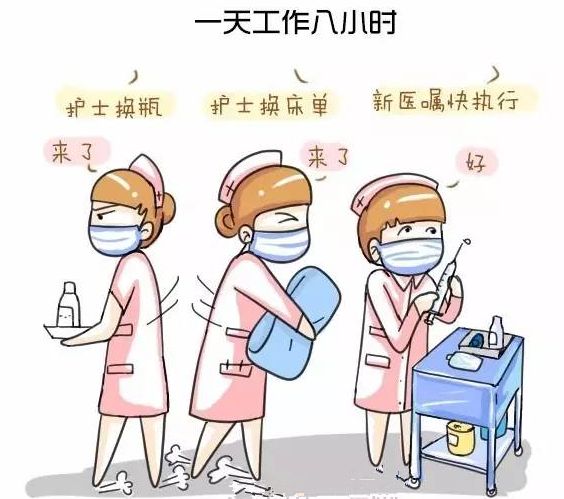 护士漫画忙碌图片