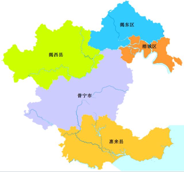 揭阳市各镇地图图片