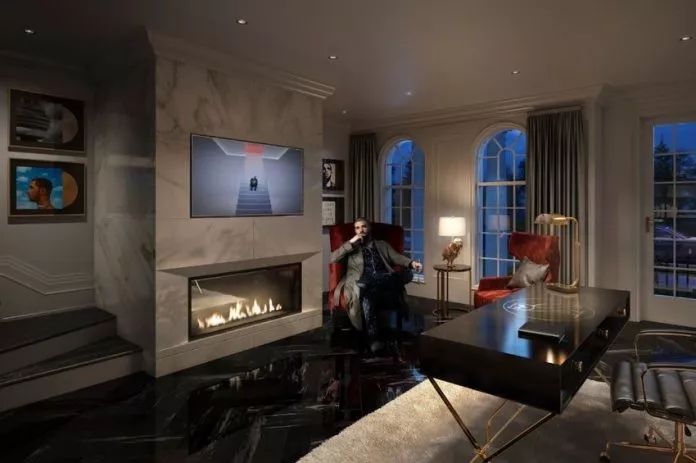 drake又秀自己的家了,这次亮点是厕所!