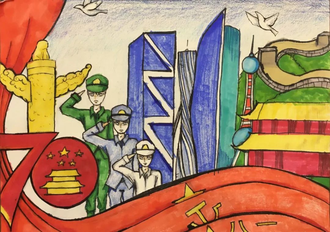 喜迎祖国70周年华诞百人绘祖国绘画大赛作品展