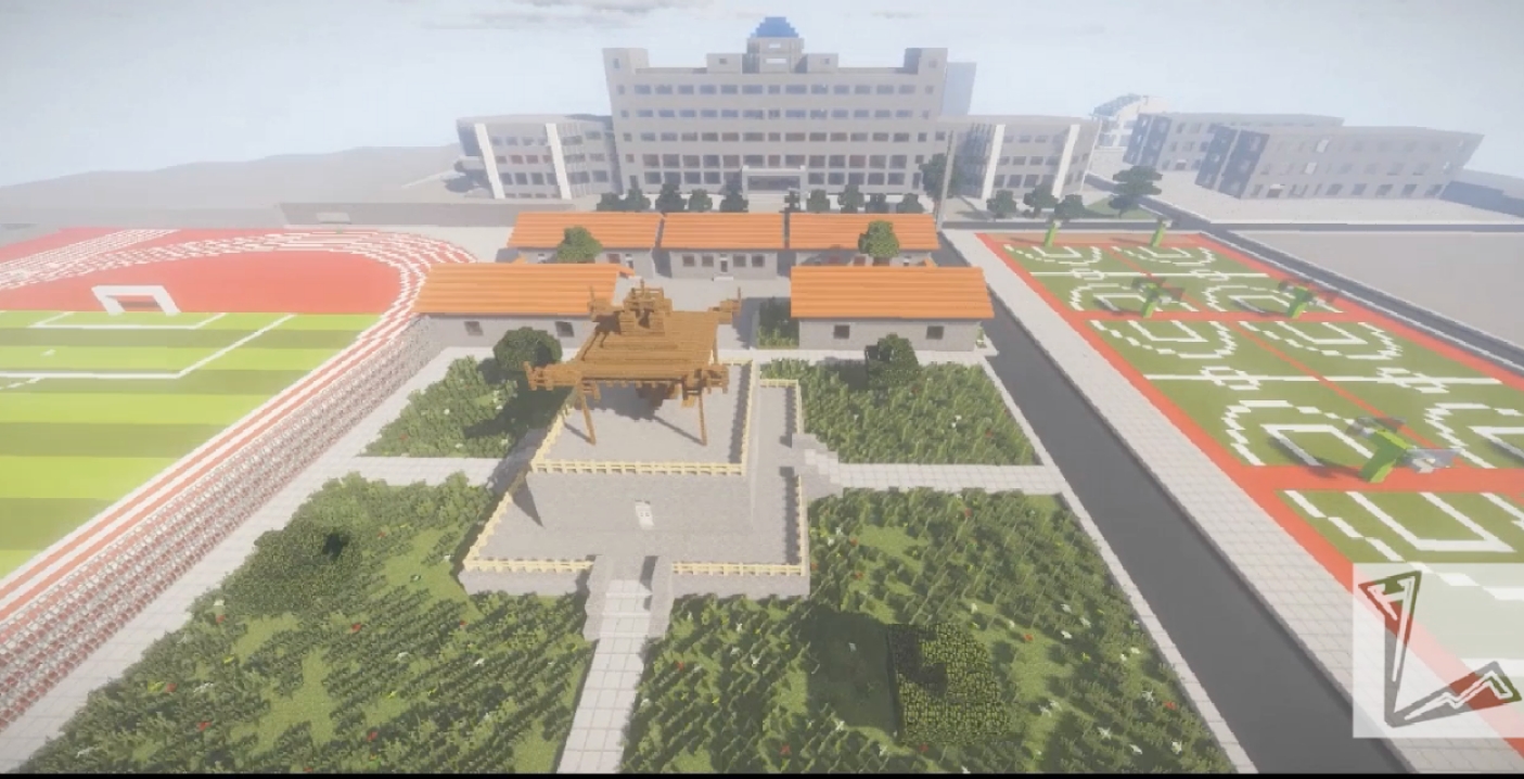 来源:受访者供图10月5日,在游戏《我的世界》中建成自己母校榆次一中