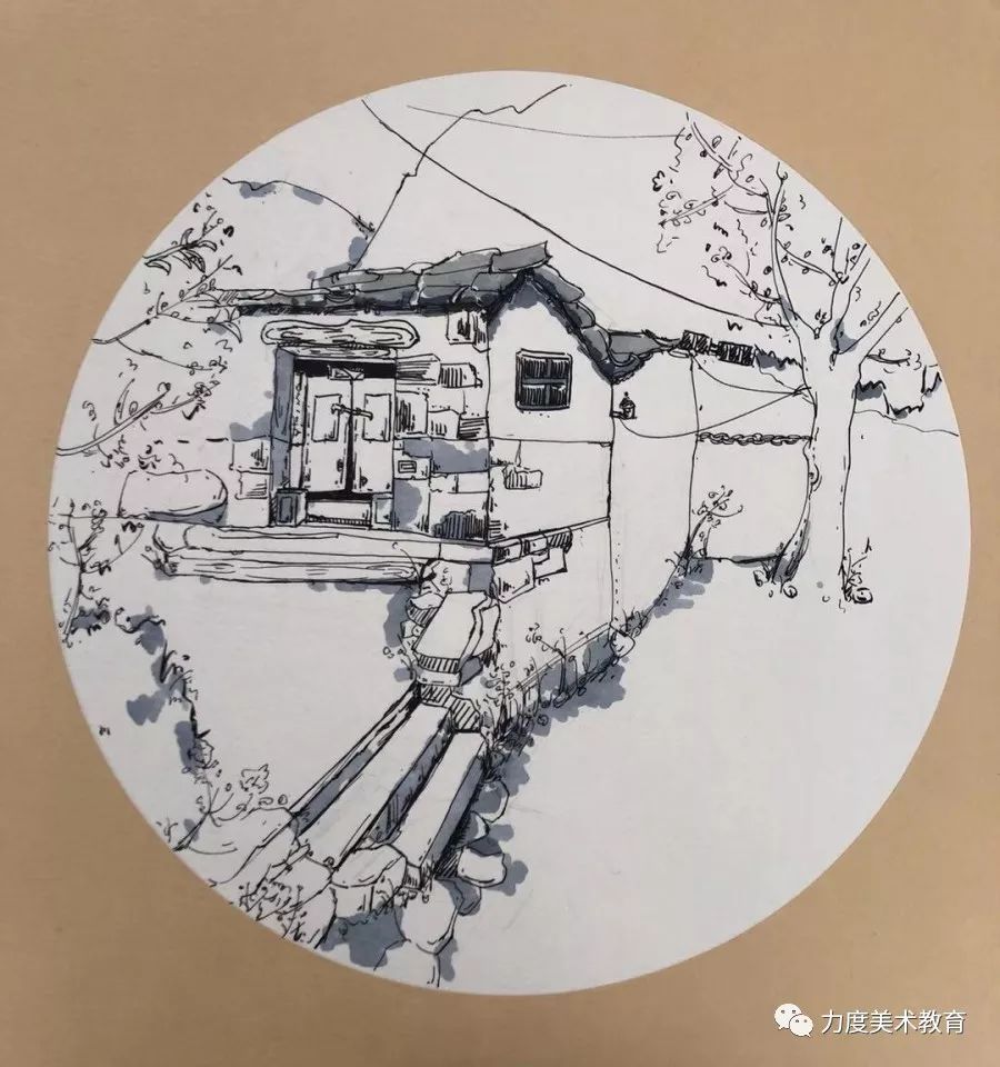 力度美术学校太行山风景速写作品展