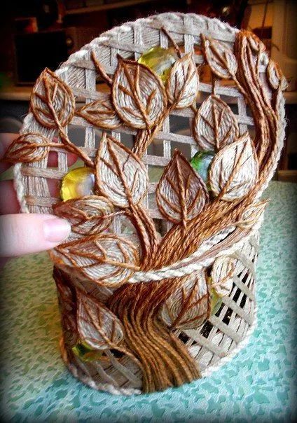 你随手就扔的废旧纸盒用一团麻绳改造竟引来了众人围观