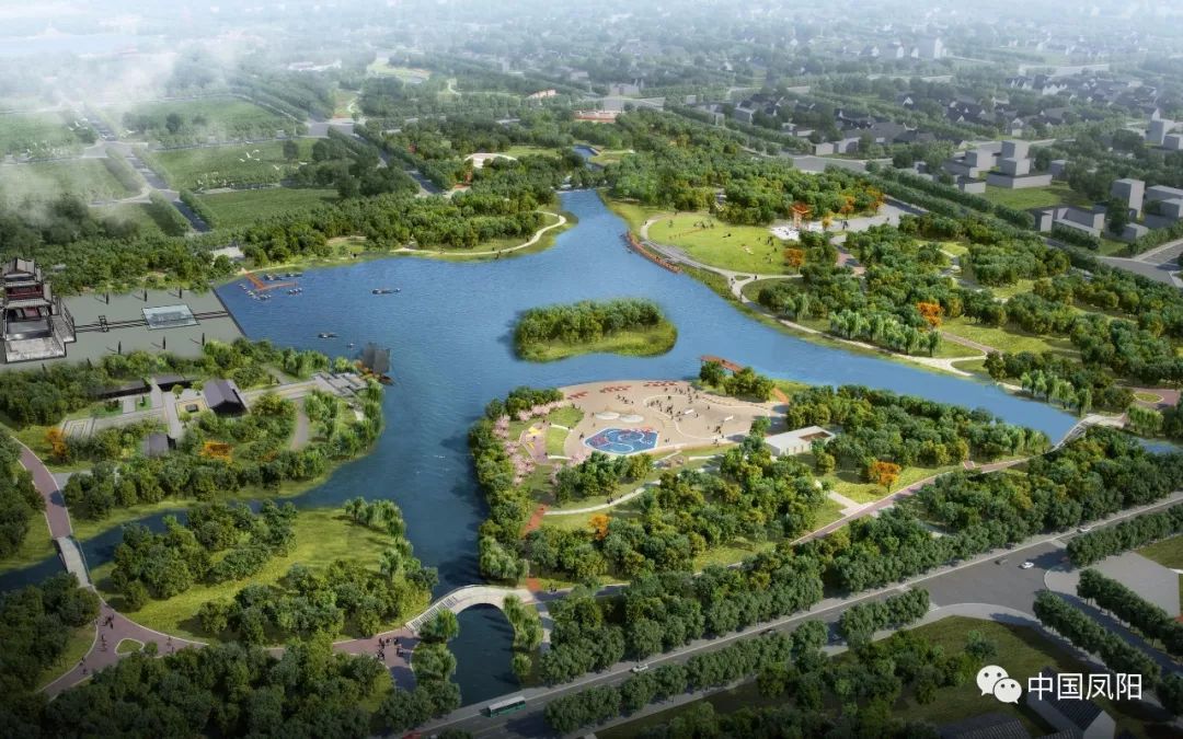 如意新城水清岸绿凤阳这一大型水系风景区建设正在快速推进
