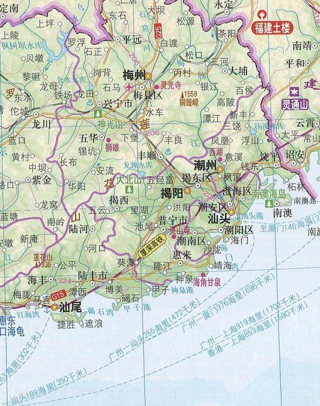 广东省揭阳市地图位置图片