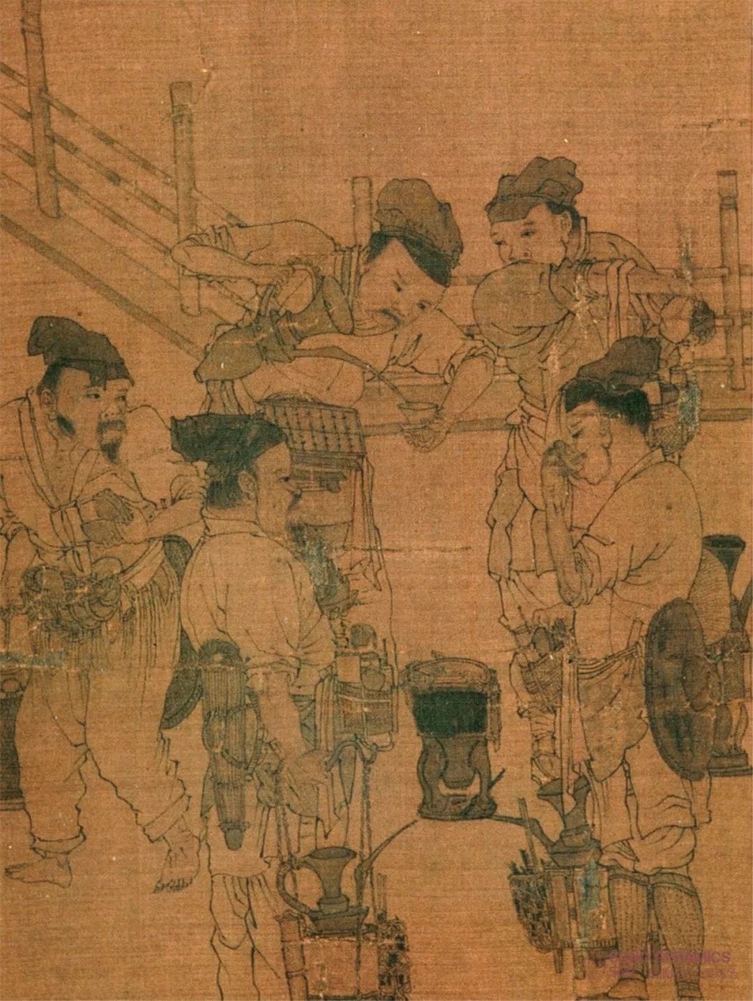 宋 刘松年(传)《茗园赌市图》局部《东京梦华录》载:"朱雀门外街巷.