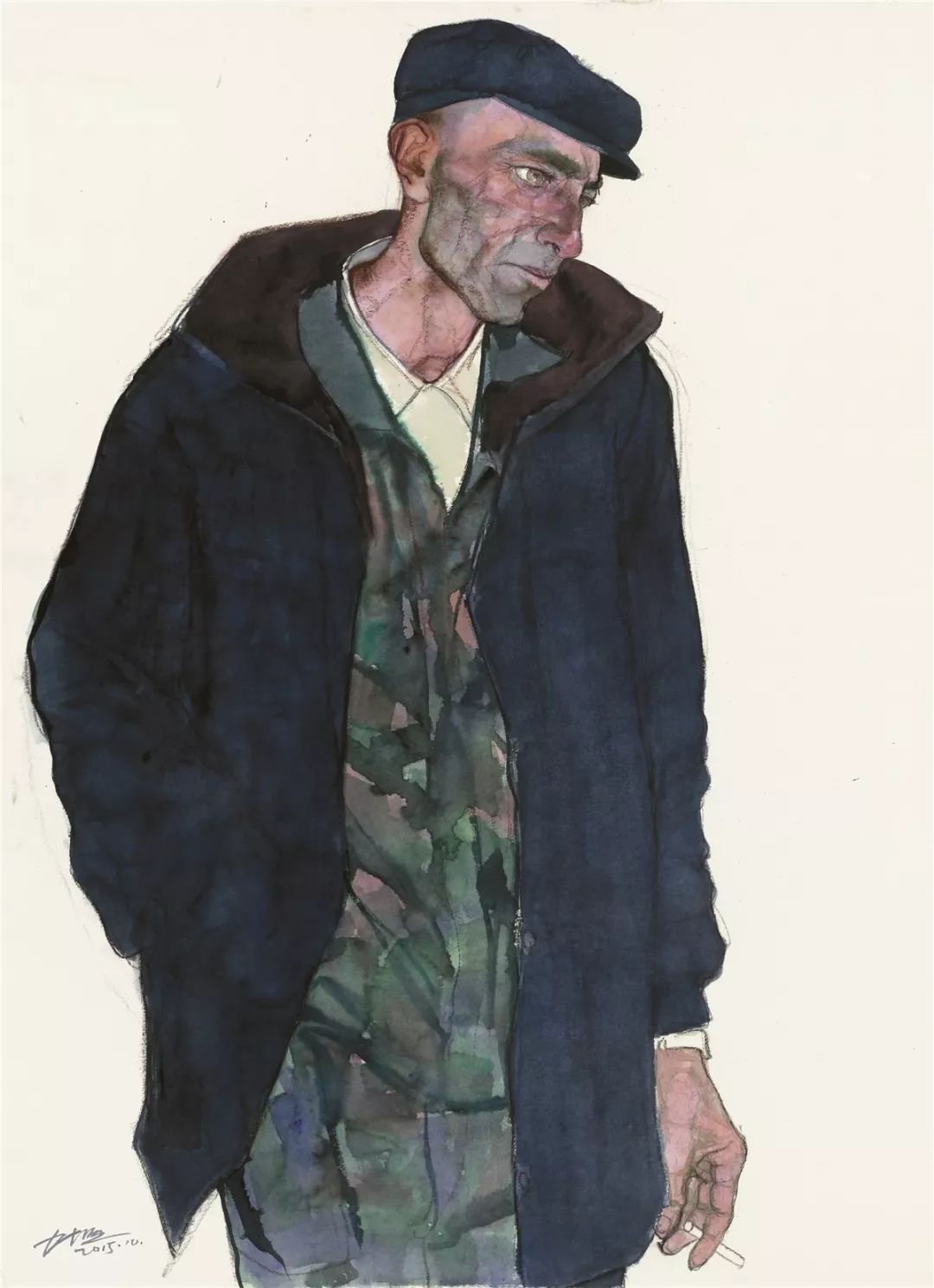 声 纸本水墨设色120cm×180cm 2019刘寿祥 冬日 纸本水彩180cm×440cm