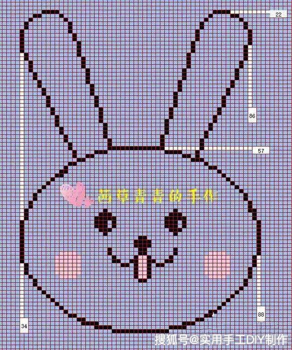 毛衣小白兔的图案图解图片