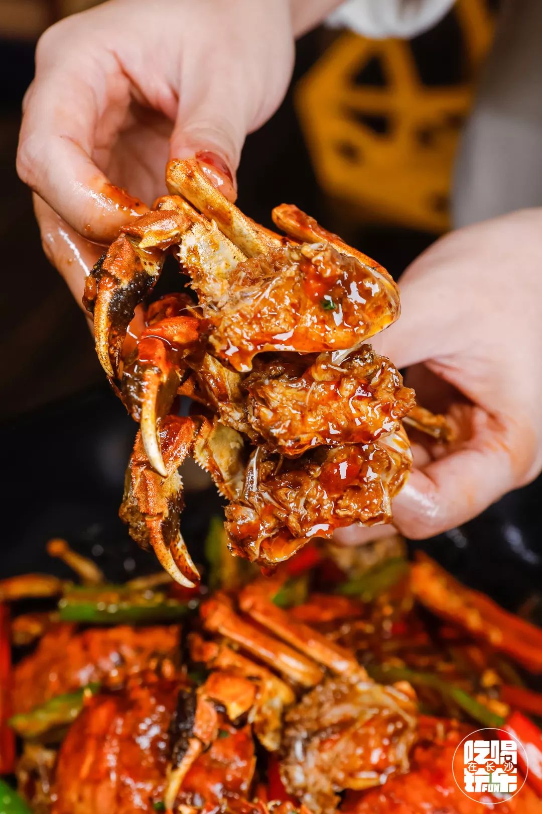 当口味蟹,罗氏虾,大蟹钳等超多生鲜端上桌的时候,香味让摄影师都快拿
