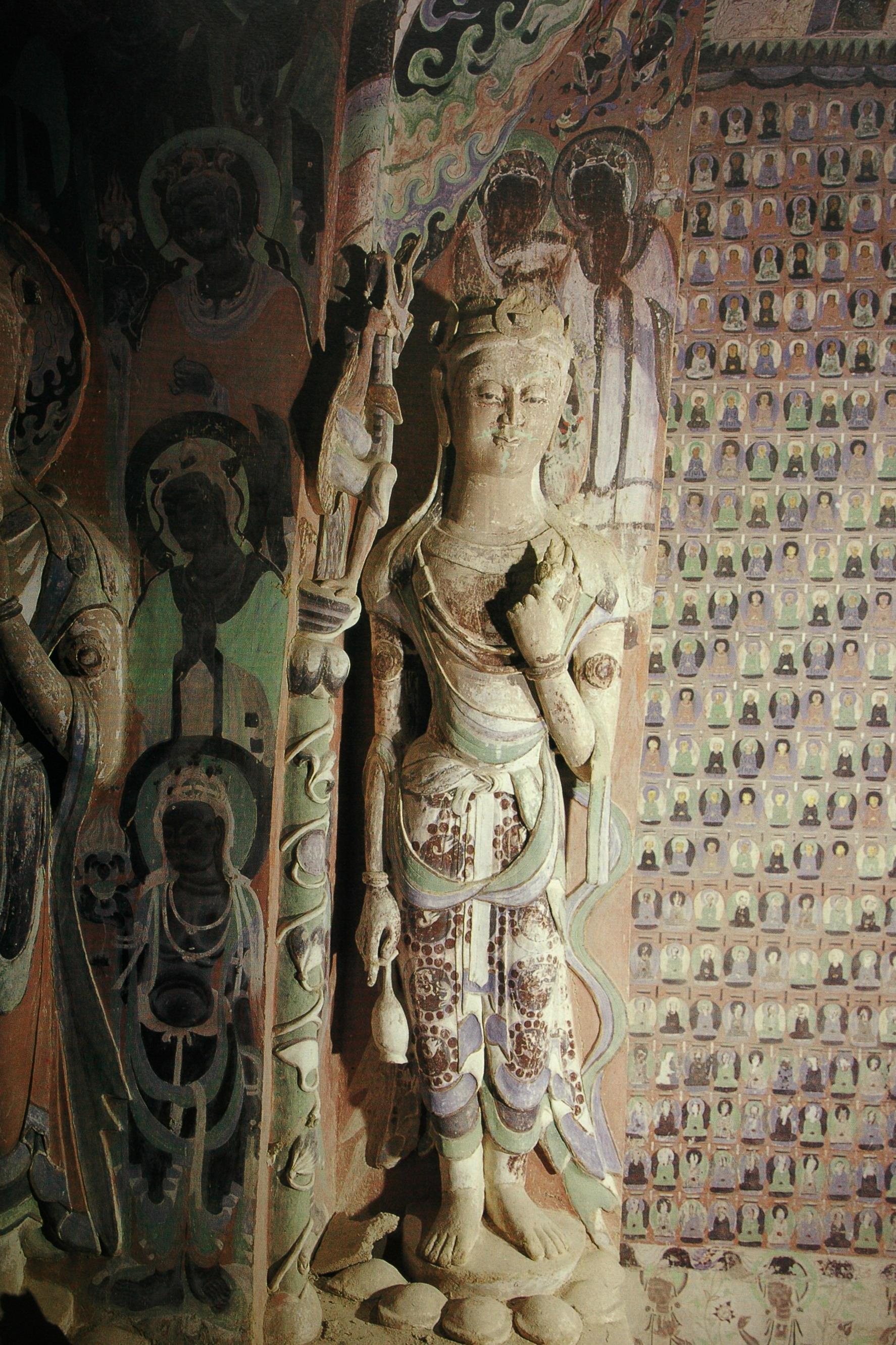 【敦煌石窟】隋-420窟【1】三龛殿堂窟:绘塑结合,内容精彩【高清大图