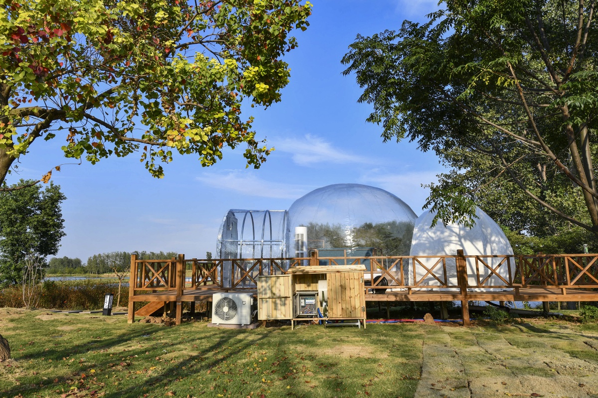 非遗元素搭配网红星空屋,江苏新沂这个民宿太美了_宋庄