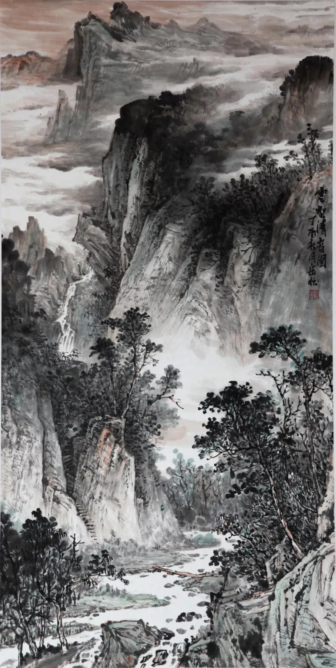 画廊推荐画家岳松山水画情怀