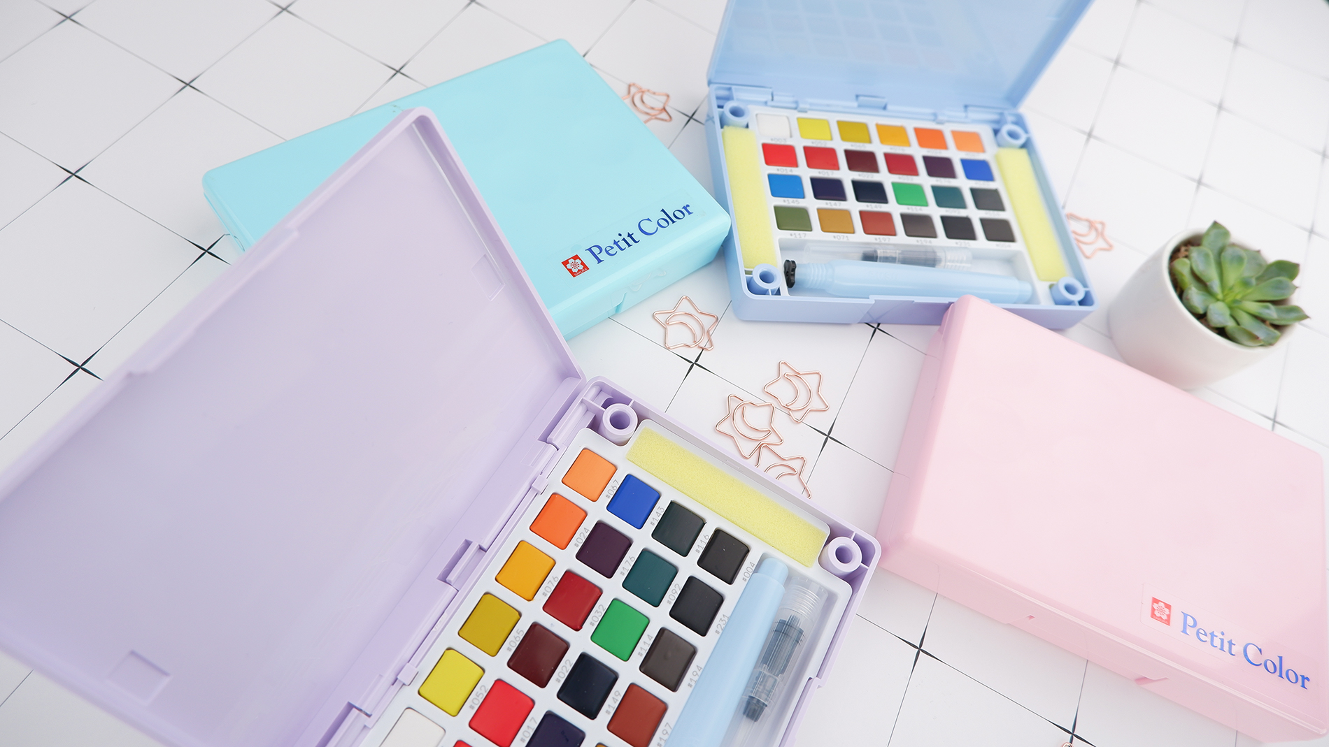 有这么精致实用的固体水彩,不想画画都难