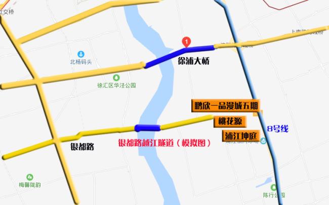 银都路越江隧道规划图图片