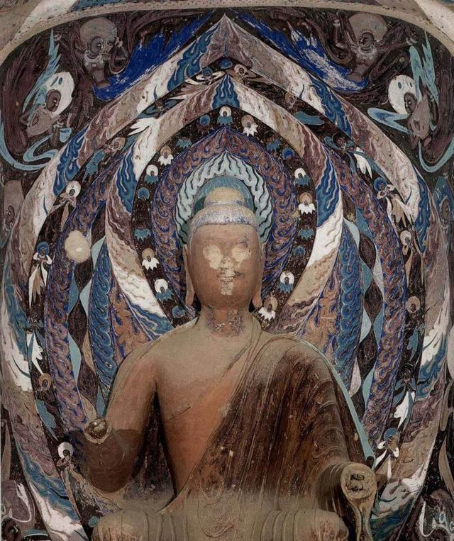 敦煌石窟中各朝代佛像背光图案