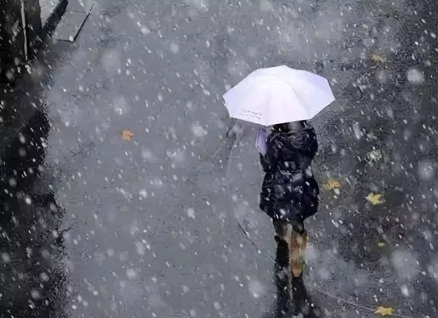 冬天雨夹雪的照片图片