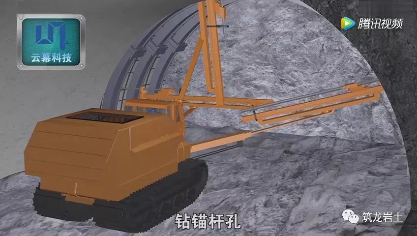 隧道工程新奥法施工动画演示