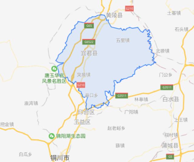 陕西黄陵县各乡镇地图图片