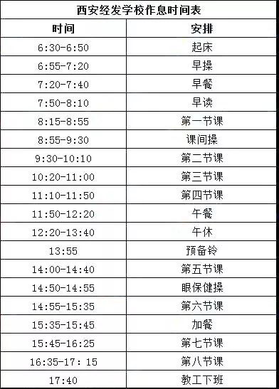 彙總西安近20所重點小學一年級課表及作息時間表大盤點建議收藏