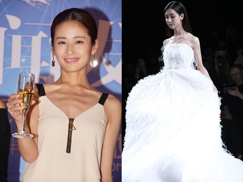 陈都灵穿白色抹胸羽毛裙走秀,仙气满满却打不了满分?