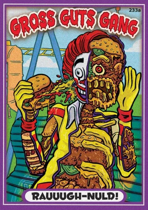 gross guts gang cardglorpoid trading card 1glorpoid trading card