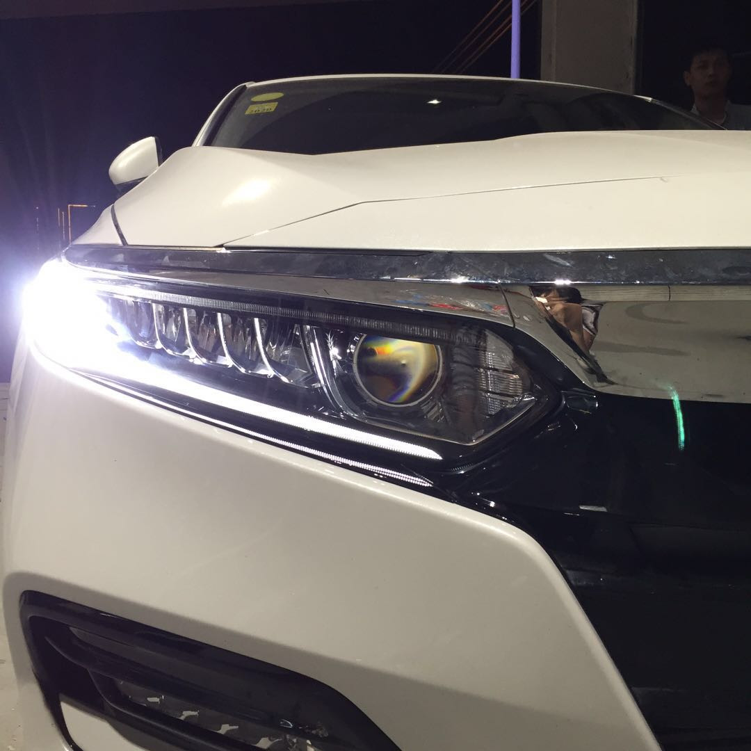 广州十代雅阁改装远光灯,十代雅阁远光位改透镜,广州行者专业改灯店