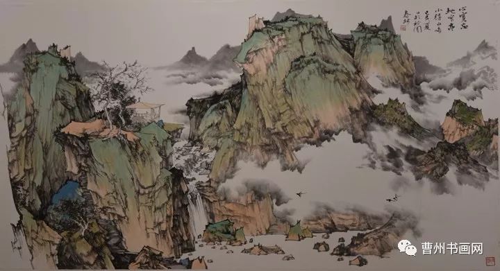 苍溪咏月—曲春林国画作品展举行_山水