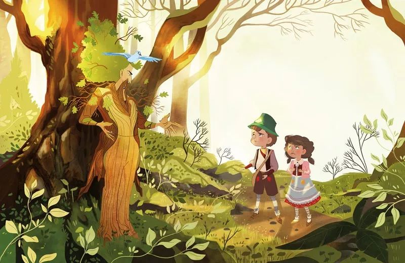 魔法世界王国里的插画绘本