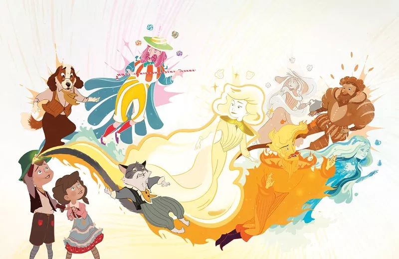 魔法世界王国里的插画绘本