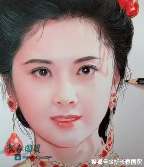 网友手绘86版西游记女儿国国王画像简直一模一样太有才了