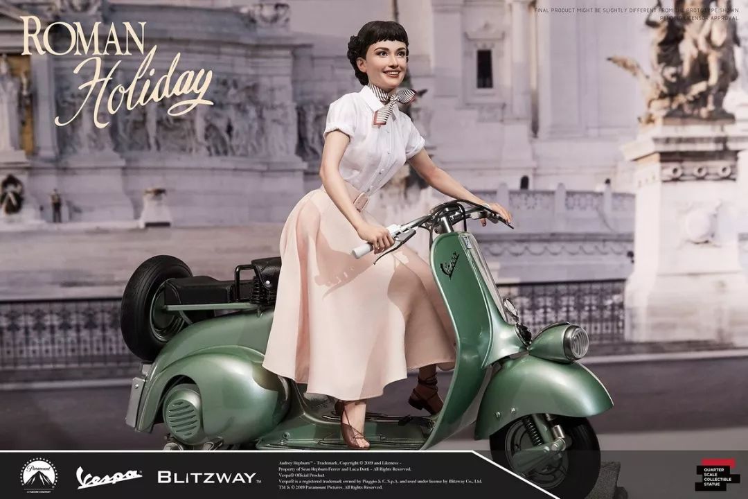 blitzway特别选取赫本代表作之一,爱情浪漫喜剧《罗马假日》中,由她