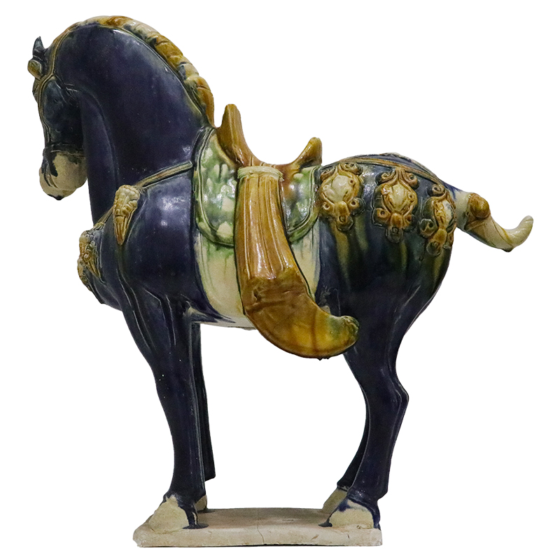 藏品鉴赏--- 唐三彩立马