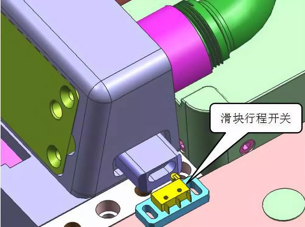 经典2套弯管圆弧抽芯模具结构图