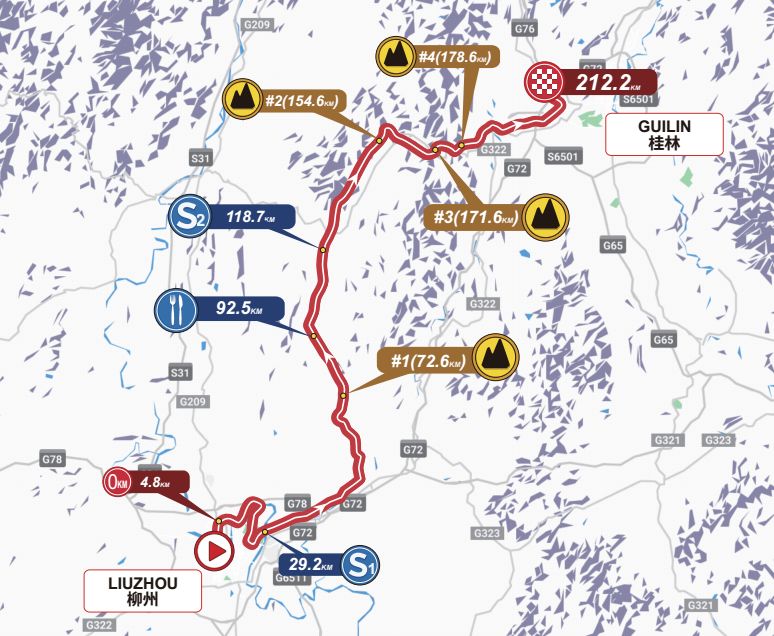 322国道—g357国道—临苏路一万平路一凤凰路—桂林市临桂区一院两馆