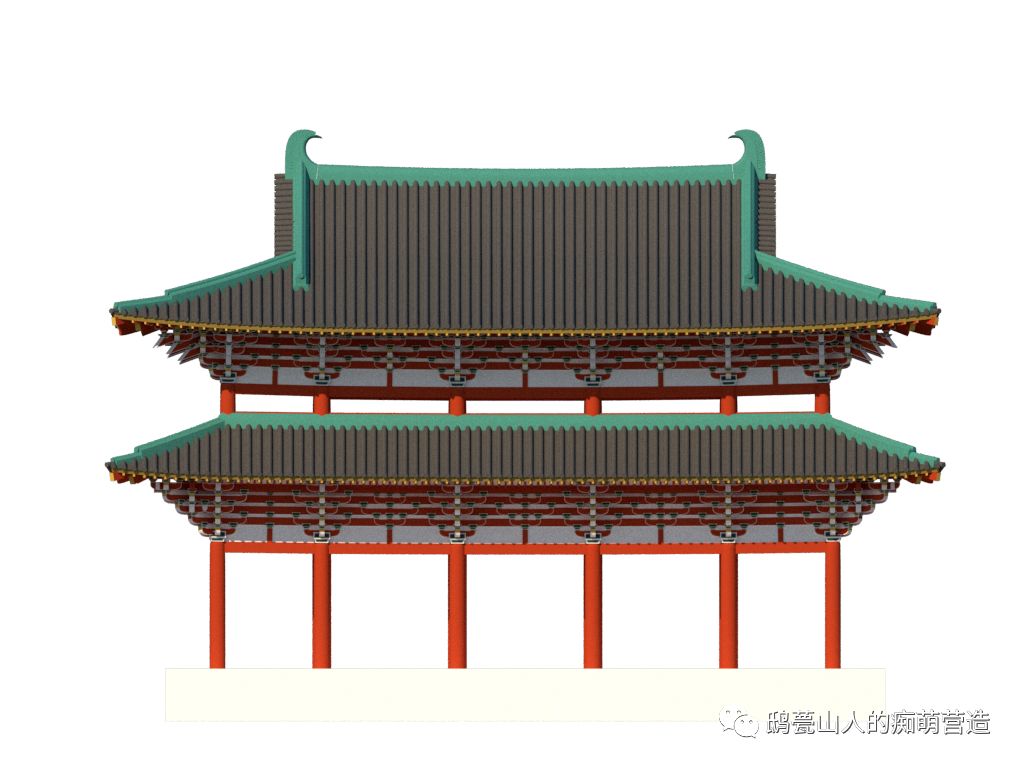 营造技艺丨唐风五开间八椽深重檐大殿
