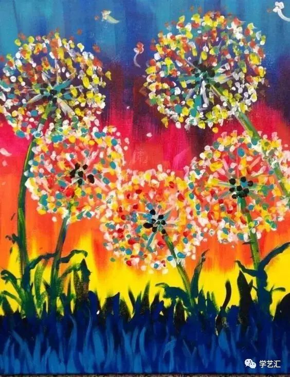 儿童点彩画简直太爱这种创意绘画啦