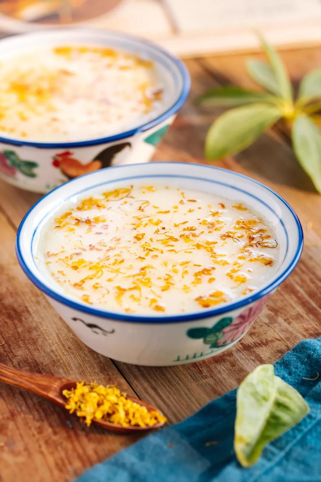 13,糖桂花炖奶就做好了