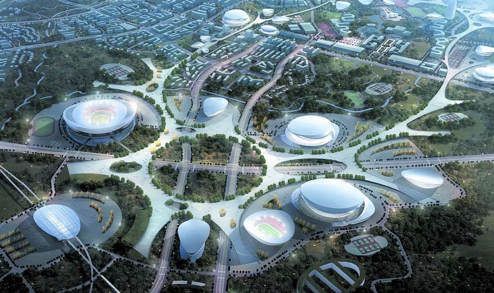 坐落于空港新城西南区域,天府奥体城总规模约86平方公里,这个庞大的