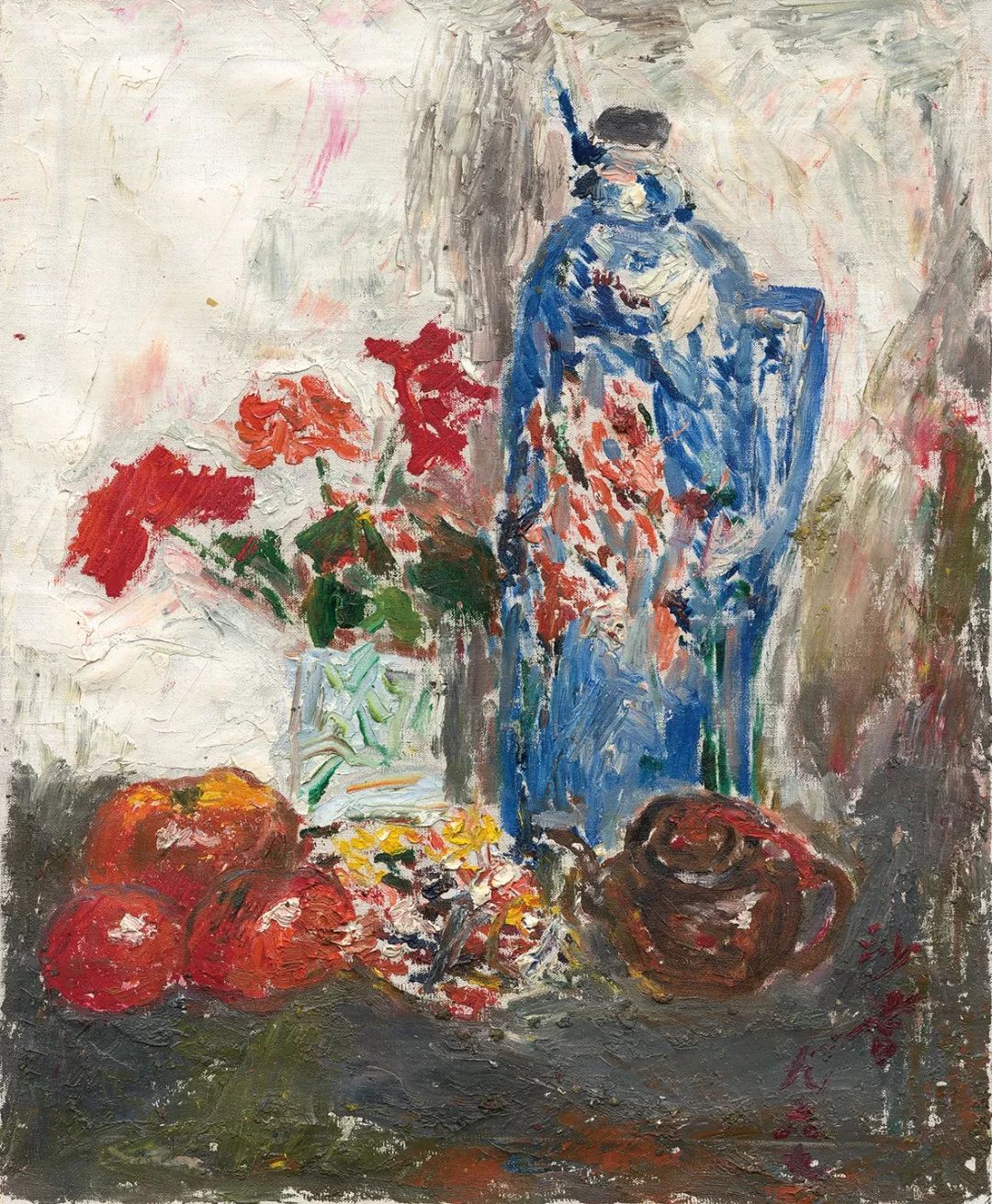 沙耆,《暖瓶》, 布面油画, 51×40.