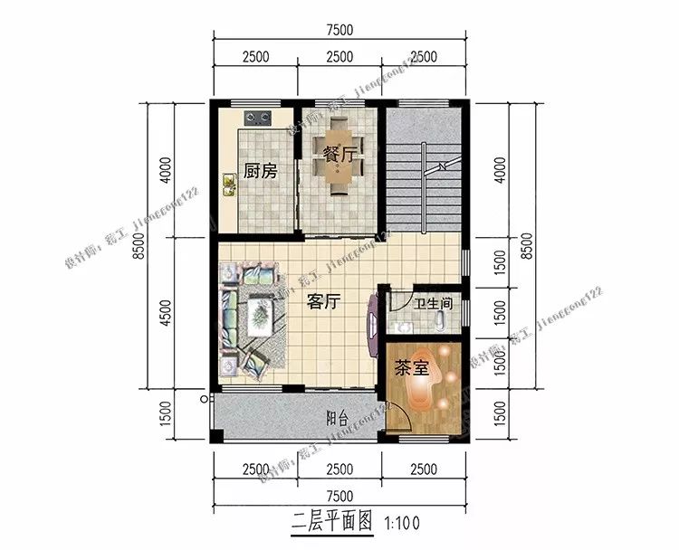 面宽7米左右,4款三层农村自建别墅,80平能建出120平的既视感_设计