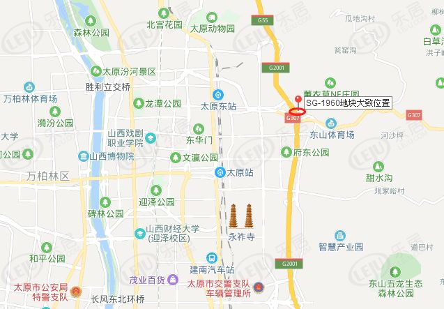 太原东山大道路线图图片