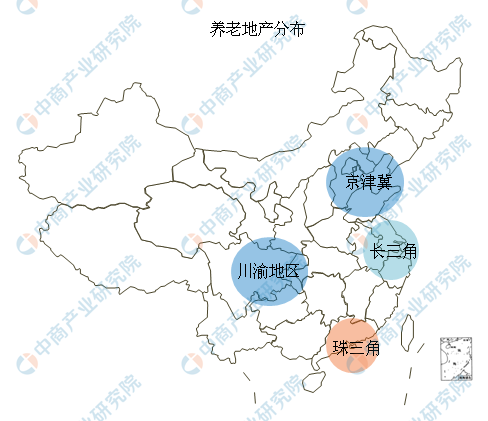 老龄化推动养老产业发展中国养老地产城市分布集中四大经济圈