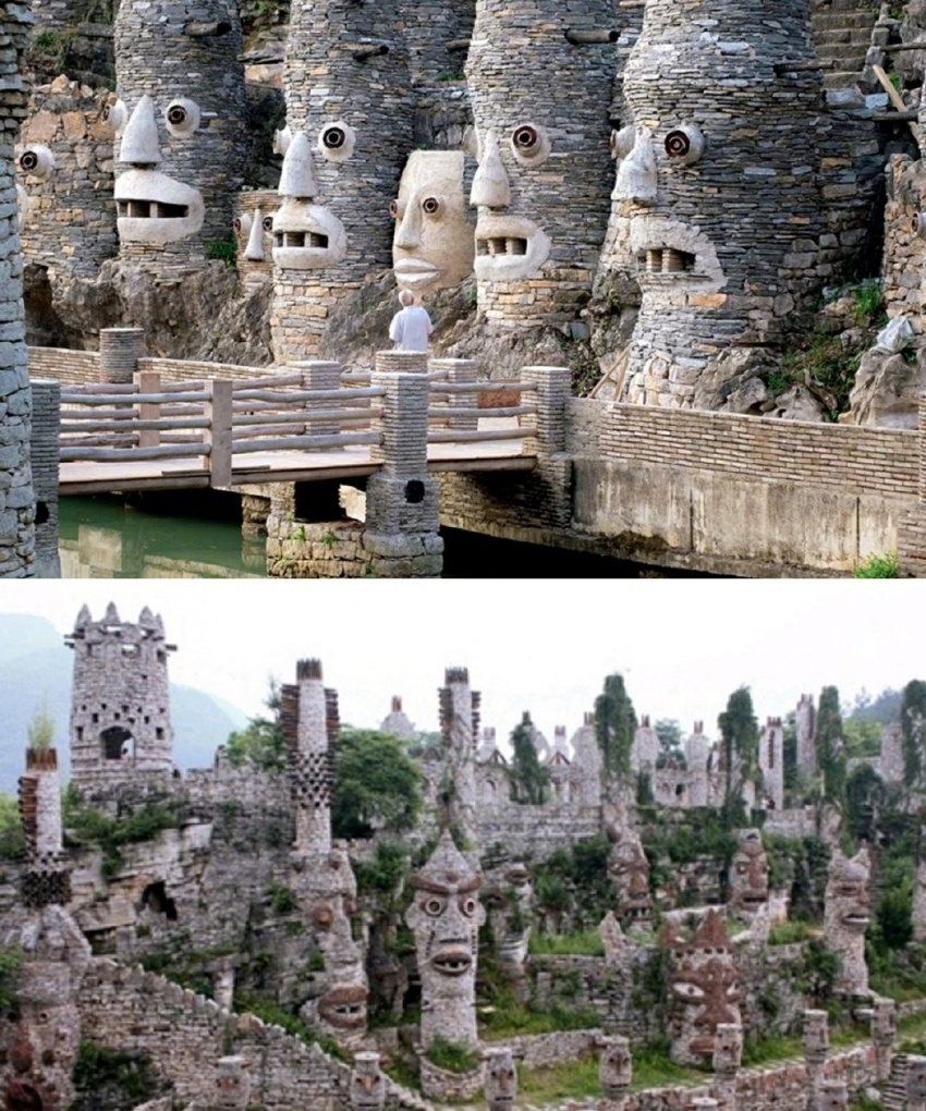 贵州贵阳花溪夜郎谷的石头城堡,是一位叫宋培伦的老人花20多年时间